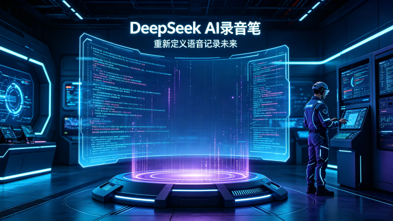 赛博朋克AI录音笔产品图生成